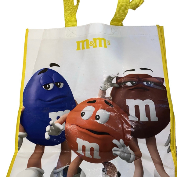 M&M's World Official Tote Bag One Size White Yellow - Picture 2 of 3